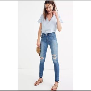 9" HR Skinny Jeans in Winifred Wash size 28